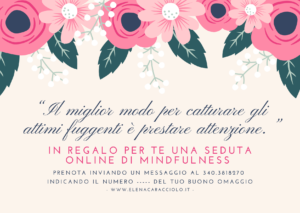 idea regalo originale per mamma donna donna incinta seduta di mindfulness contro lo stress